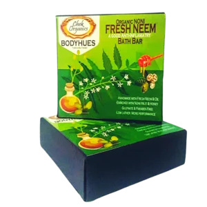 chekorganics bodyhues – organic noni neem bath bar (100 g) set of two